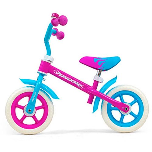 Milly Mally dječji bicikl bez pedala Dragon tirkizno-rozi slika 1