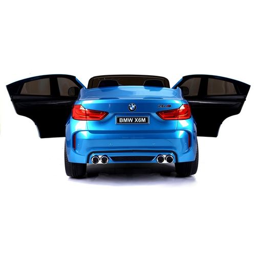Licencirani BMW X6 M plavi lakirani - dvosjed - auto na akumulator slika 9