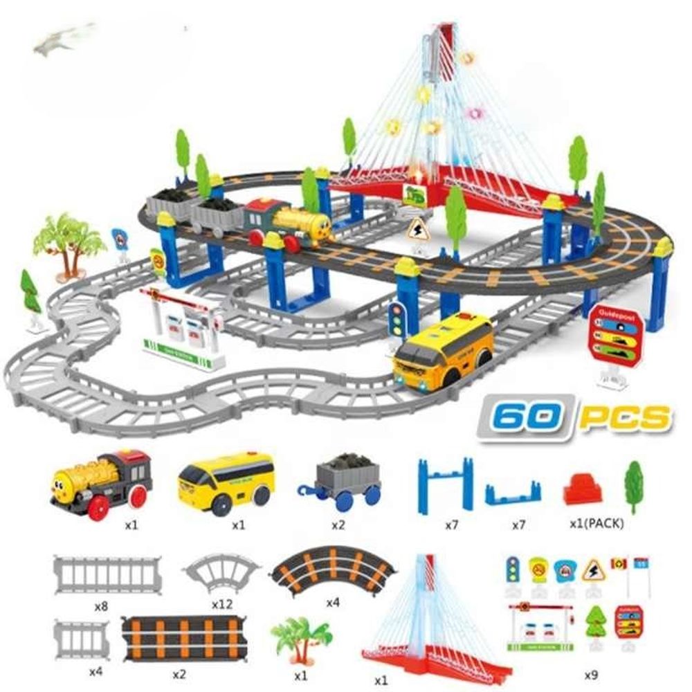 Željeznički set sa zvučnim i svjetlosnim efektima Track King slika 2