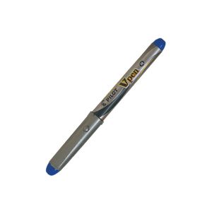 NALIV PERO PILOT V PEN SILVER MEDIUM PLAVO
