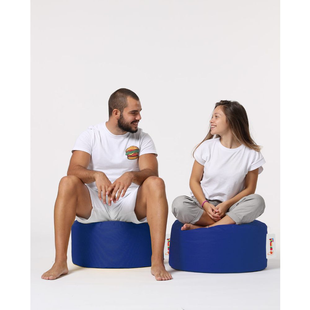 Plavi Okrugli Pouf - Vrtne Pufne slika 7
