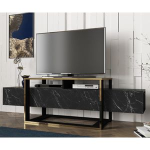 TV komoda Hanah Home Bianco Black Gold