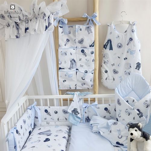 MimiNu jastuk dekica za novorođenče - BabyShower Blue slika 2