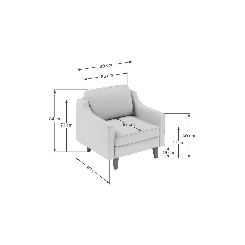 Fotelja Sofa Robin 1 - boje: morska zelena orah slika 4