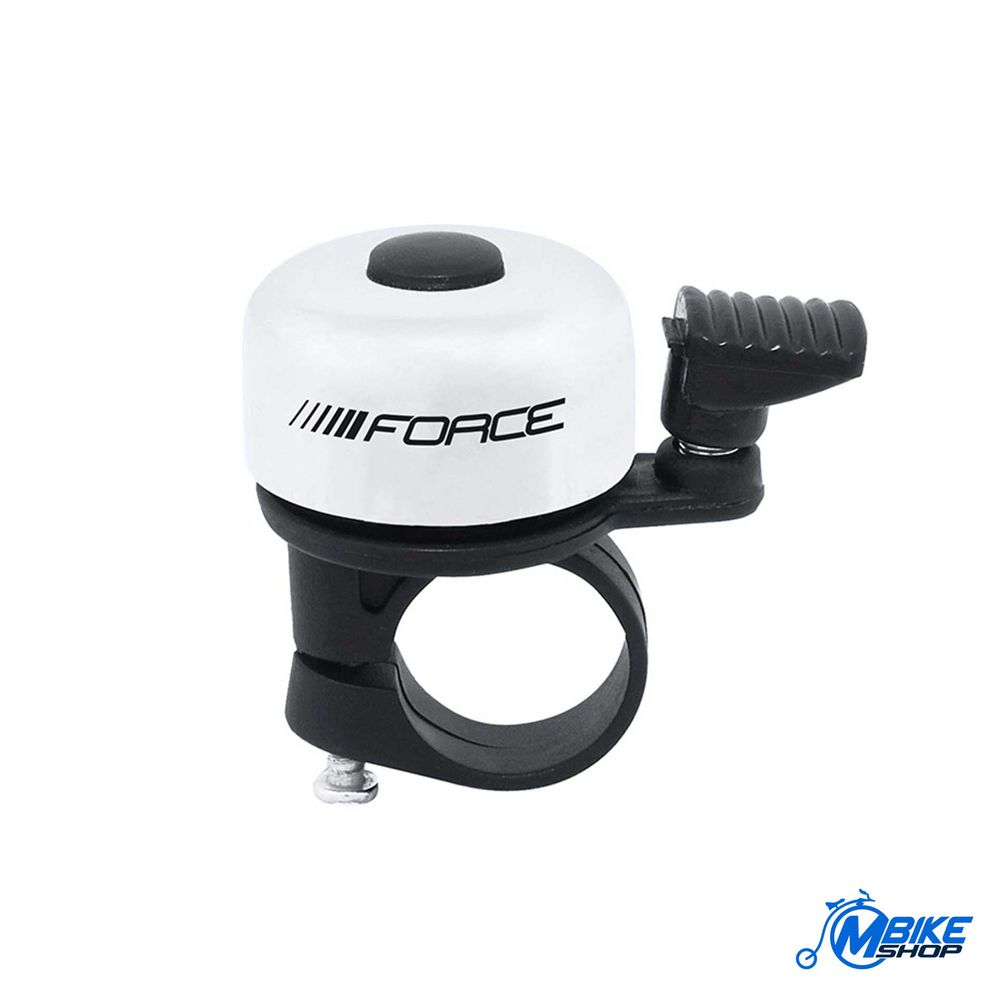 Force Zvonce za bicikl Mini Steel White slika 1