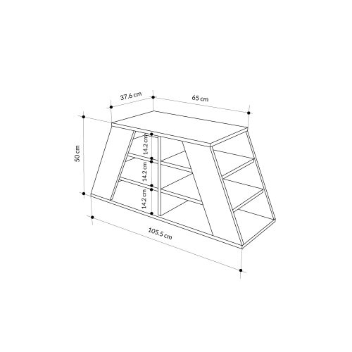 Pyramid Shoe Bench - Oak, White Oak
White Shoe Cabinet slika 6