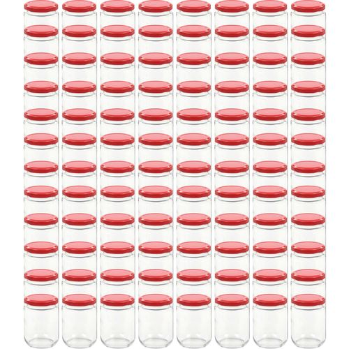Staklenke za džem s crvenim poklopcima 96 kom 230 ml slika 2