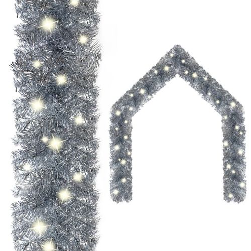 Božićna girlanda s LED svjetlima 5 m srebrna slika 17