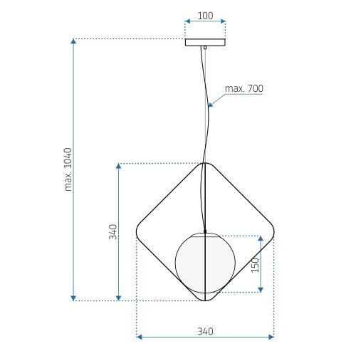 TOOLIGHT Viseća svjetiljka APP1018-1CP slika 13