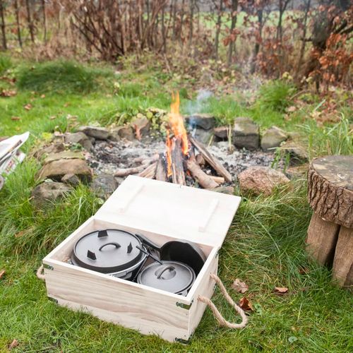 Esschert Design 7-dijelni set za kuhanje na logorskoj vatri crni FF240 slika 26