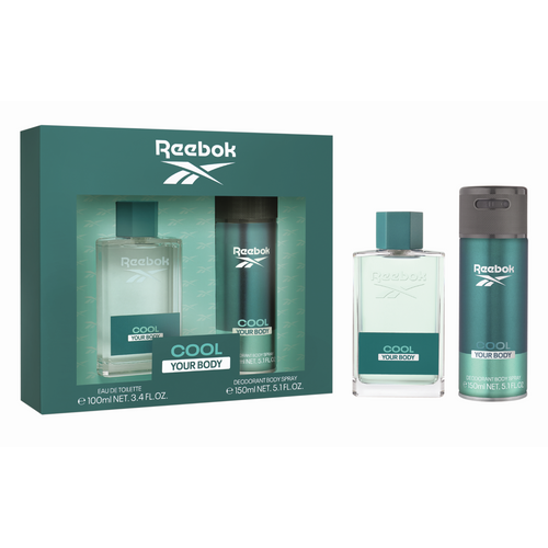 Reebok set Cool your body, toaletna voda 100 ml + dezodorans 150 ml, muški slika 1