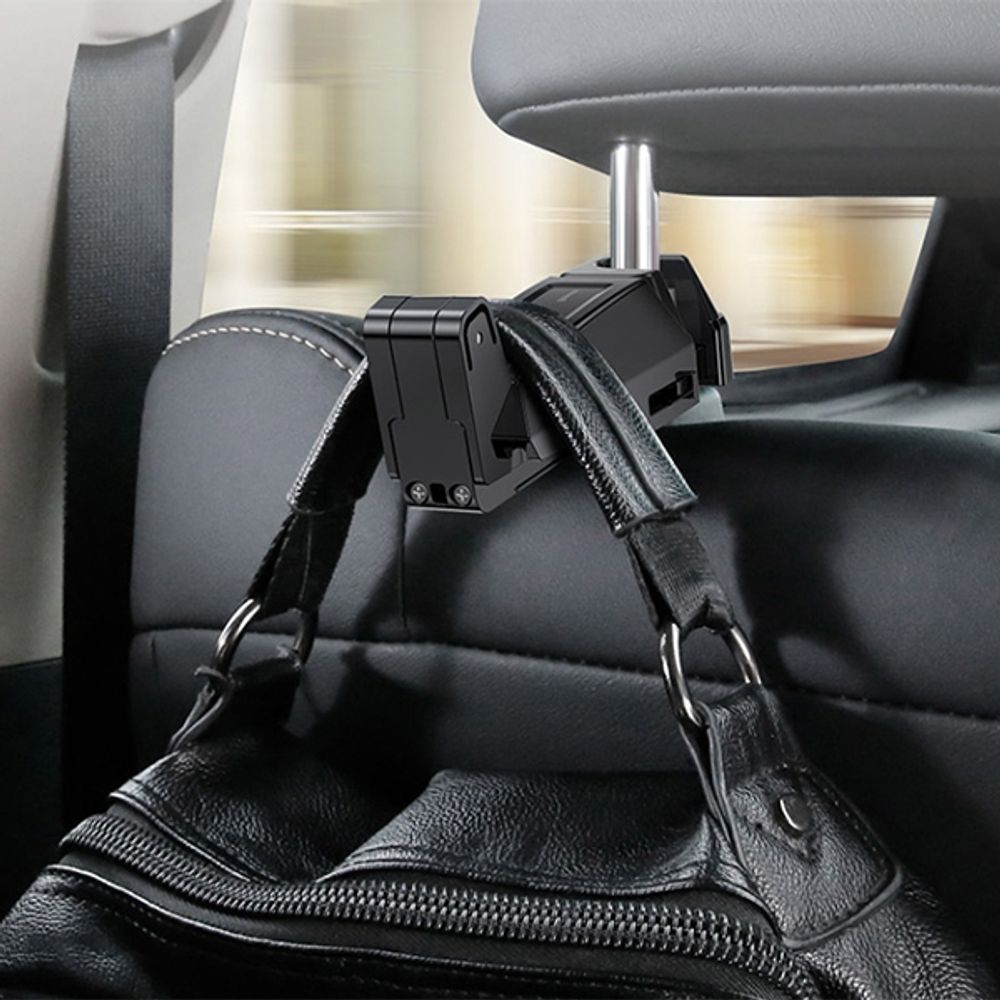 Višenamjenski nosač BASEUS Hook za automobilski sjedaj (crn) slika 3