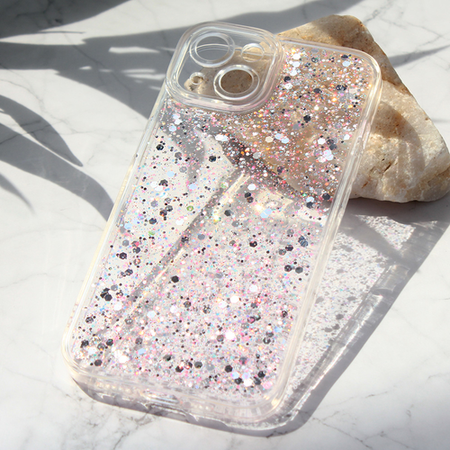 Maska Glitter za iPhone 15 6.1 roze slika 1