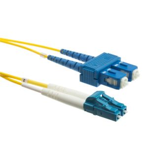 NFO Patch cord, LC UPC-SC UPC, Singlemode 9 125, G.657A2, 2mm, Duplex, 2m