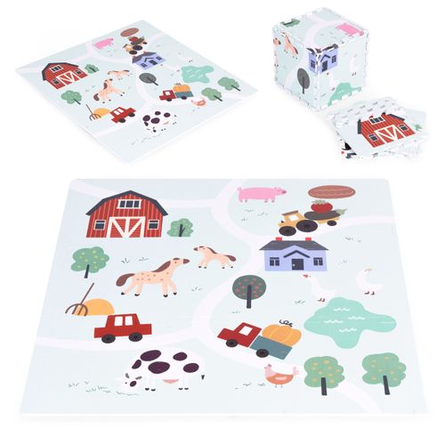 Ecotoys velika Eva pjenasta podloga za djecu farma,bijela 90,5 x 90,5 cm 21 kom  slika 1