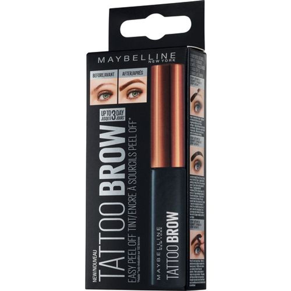 Maybelline New York Tattoo Brow Peel-Off Gel za obrve 2 Medium Brown slika 2