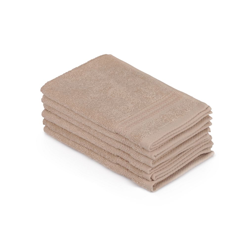 Wash towel set (6 pieces) Rainbow, colour: beige slika 1