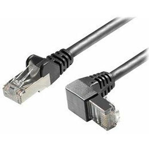 Transmedia Cat6A SFTP Patch Cable, RJ45 plug angled down, 1,5 m slika 1