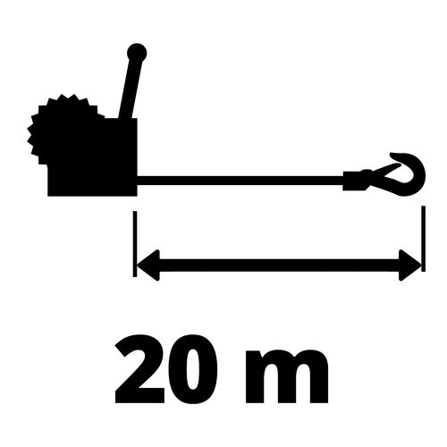 Einhell Ručno vitlo sa sajlom TC-WI 800 slika 8