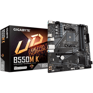 GIGABYTE B550 Micro ATX Matična ploča s 4 DDR4 utora, PCIe 3.0, 2 M.2 utora, 4 SATA, DisplayPort i HDMI