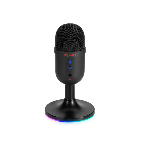 MARVO MIC-06 BK WIRED MICROPHONE RGB slika 1