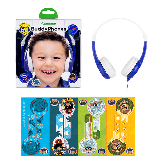 Dječje Slušalice BuddyPhones Connect Foldbar Plave slika 2