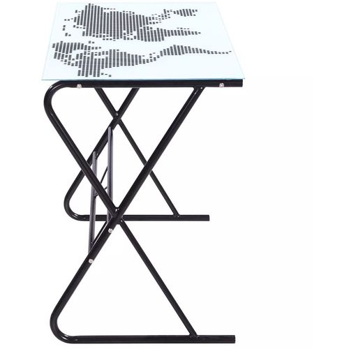 Stakleni stol s dezenom karte svijeta slika 24