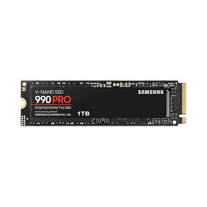 Samsung MZ-V9P1T0BW M.2 NVMe 1TB SSD, 990 PRO, PCIe Gen4.0 x4, Read up to 7450 MB/s, Write up to 6900 MB/s (single sided), 2280