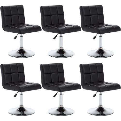 Blagovaonske stolice od umjetne kože okretne 6 kom crne slika 35