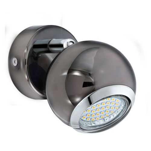 Eglo Bimeda spot/1, led, gu10, 1x3w, 240lm, nikl crni/hrom  slika 1