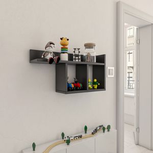Zidna Polica Anthracite Anthracite Room