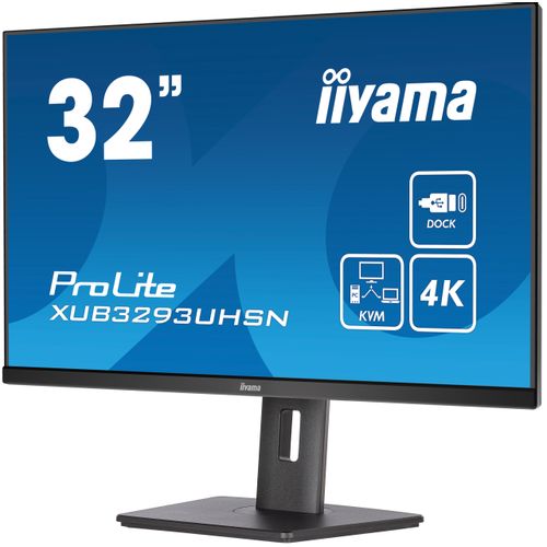 Iiyama ProLite XUB3293UHSN-B5LED monitor 32" (31.5" viewable) 3840 x 2160 4K @ 60 Hz IPS 350 cd/m² 1000:1 4 ms HDMI DisplayPort USB-C speakers matte black slika 4