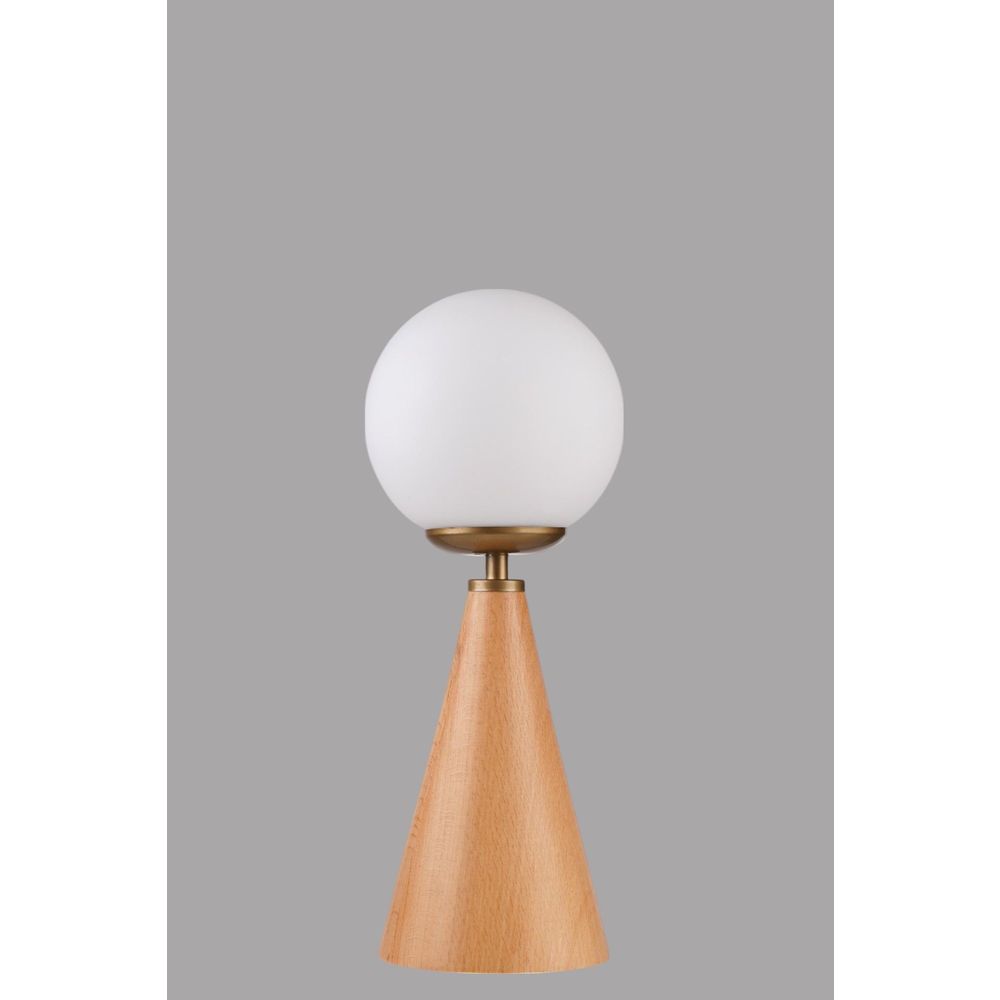 Opviq Stolna lampa 811, bijela, zlatna, hrast slika 3