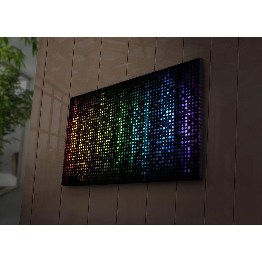 4570İACT-37 Višebojna Dekorativna Slikarska Platna sa LED Osvjetljenjem slika 3