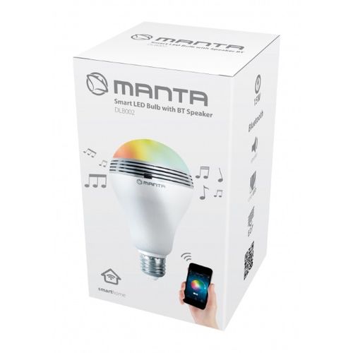 MANTA disco LED žarulja, BT upravljanje preko mobitela, zvučnik DLB002 slika 2