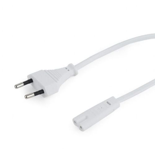 Gembird Power cord 1,8m EU input 2 pin plug, White slika 1
