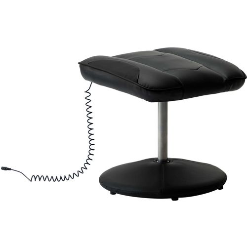 Masažna stolica s osloncem od umjetne kože crna slika 9