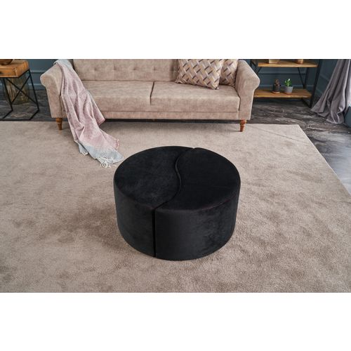 Atelier Del Sofa Tabure, Antracit Ružičasta, Alis Puf - Black slika 1