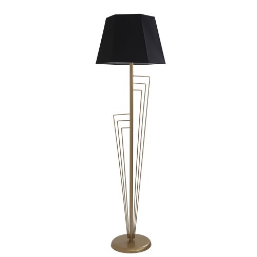 Kelebek Eskitme Lambader Prizma sa crnim abažurom - Copper Floor Lamp slika 1