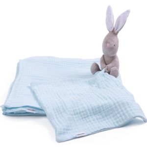 Kiki & Sebby igračka tješilica Bunny Hop Hop - Blue muslin