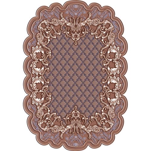 Vitaus Tepih oblikovani FGR-S2065-Kahve-100x160cm slika 1