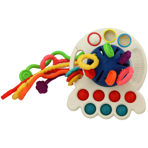 Šarena senzorna igračka za grickanje - Hobotnica za bebe slika 2