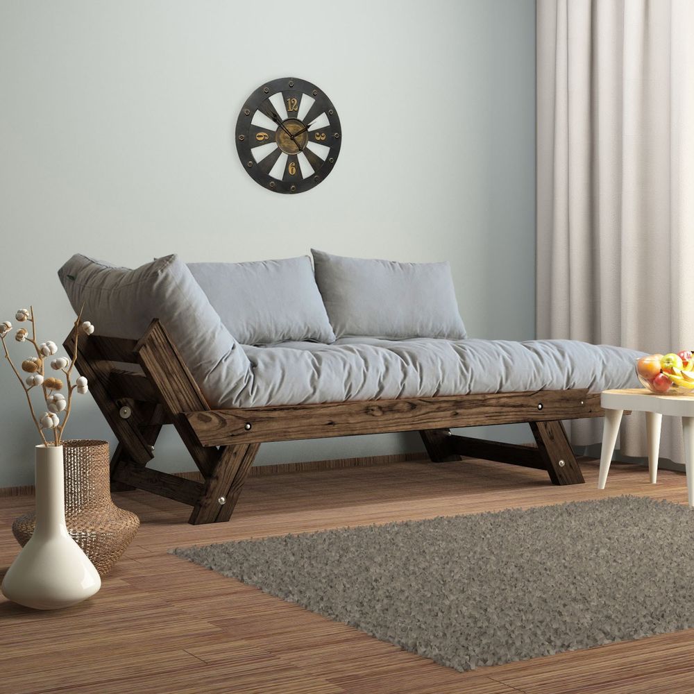 Dvosjed sofa CPT8113-210 - boje: Orah, Siva i Vrt slika 2