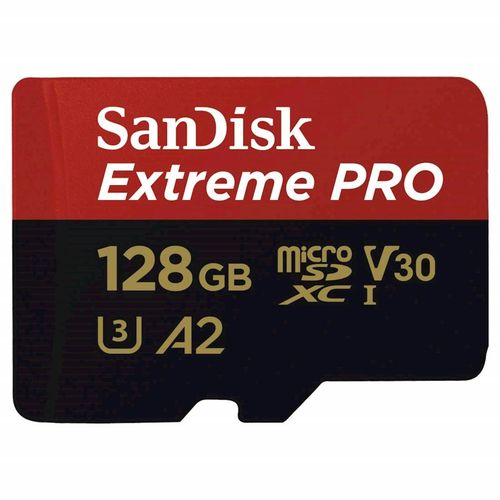 SanDisk Extreme PRO microSDXC 128GB + SD Adapter - Brzina do 200MB/s & 90MB/s A2 C10 V30 UHS-I U3 slika 1