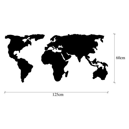 Wallity Metalna zidna dekoracija, Dünya Haritasi 2 slika 5