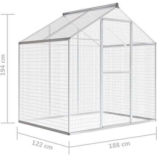 Vanjski kavez za ptice od aluminija 178 x 122 x 194 cm slika 21