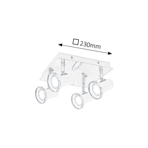 Rabalux Steve spotLEDGU10 4x4,5Ww.bulb,wh/chIP44 Kupatilska rasveta slika 2