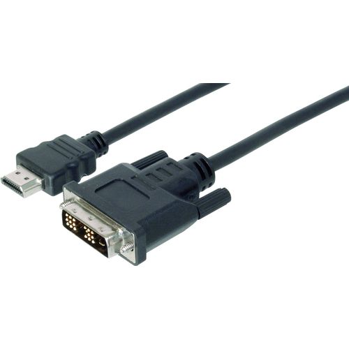 Digitus HDMI / DVI adapterski kabel HDMI A utikač, DVI-D 18+1-polni utikač 2.00 m crna AK-330300-020-S mogućnost vijčanog spajanja HDMI kabel slika 2