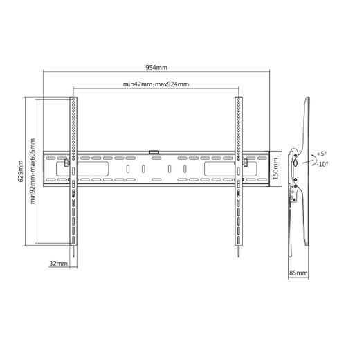 SBOX stalak PLB-4269T (60-100"/75kg/900x600) slika 4