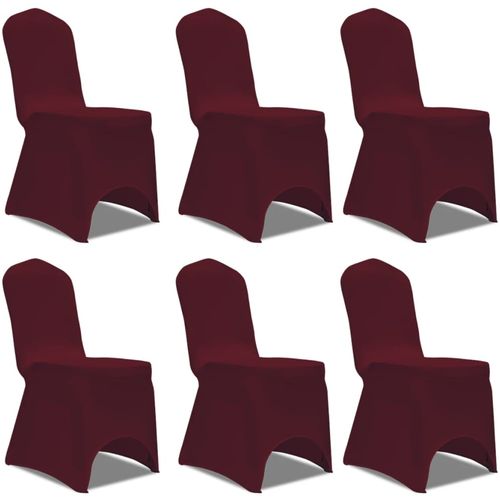Navlake za stolice rastezljive boja burgundca 12 kom slika 27